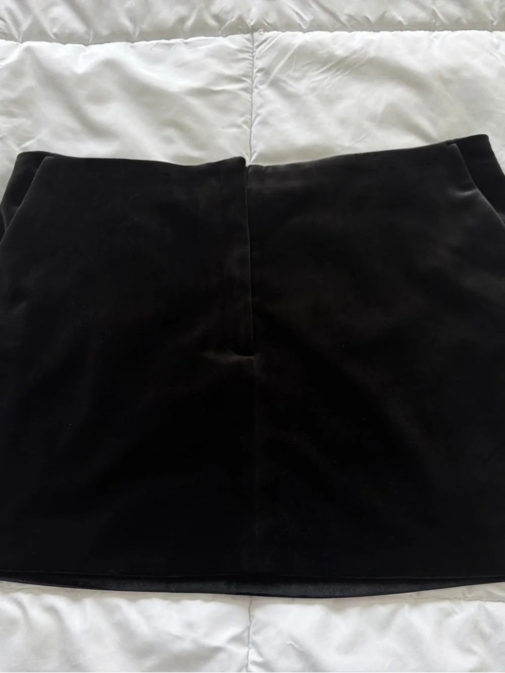 Express Black Velvet Mini Skirt
